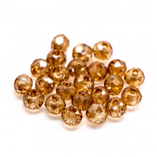 Бусины кастрюли 2мм, шампань с переливом